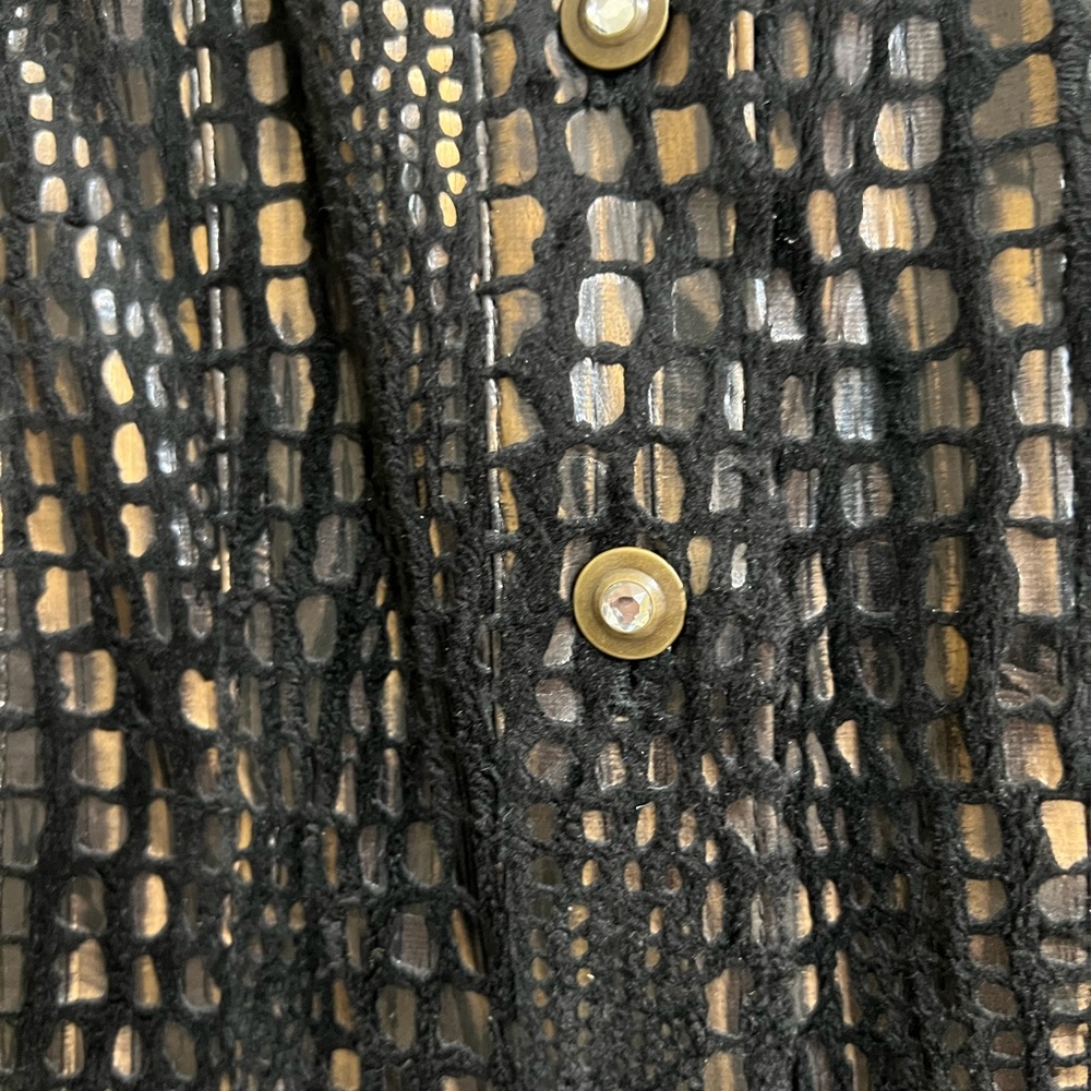 Stylish JM collection Black and gold Women's metallic Jacket size 14p - Picture 5 of 7